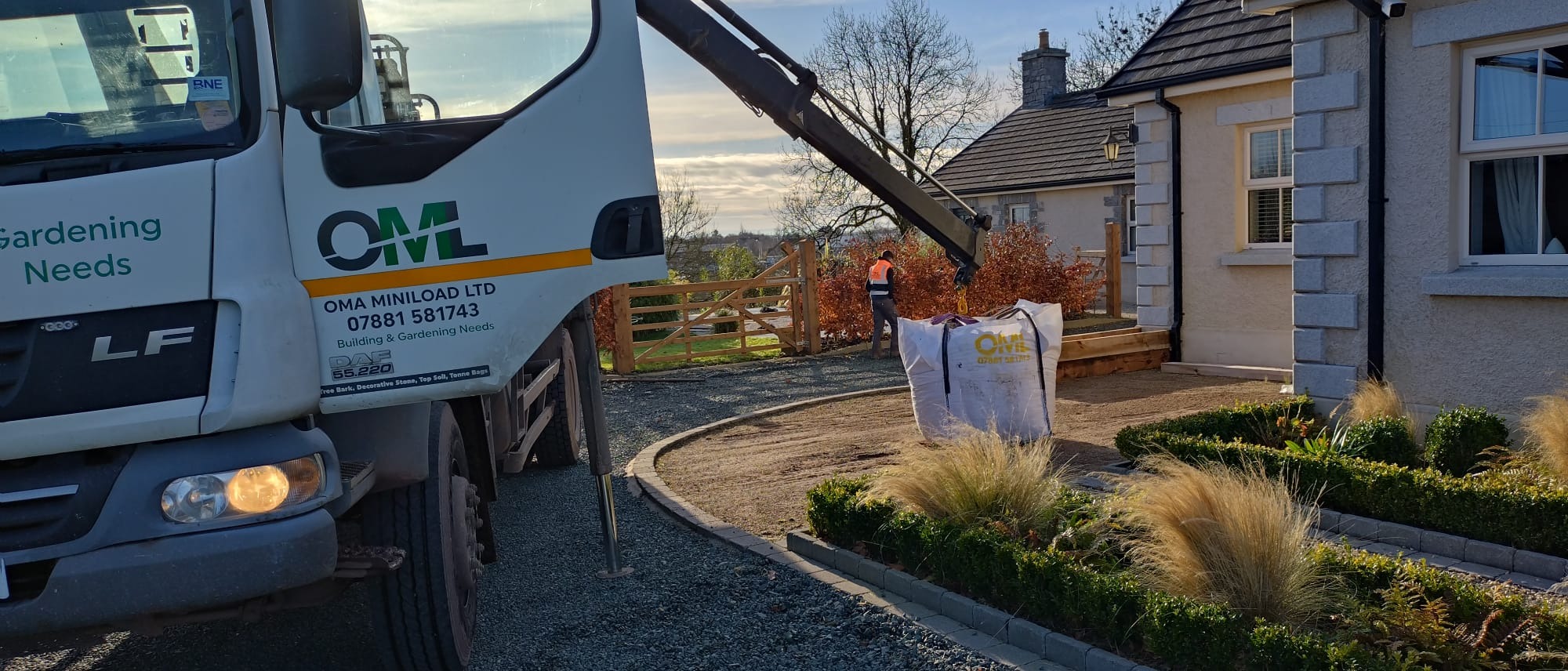 Delivery of stones in house in Omagh